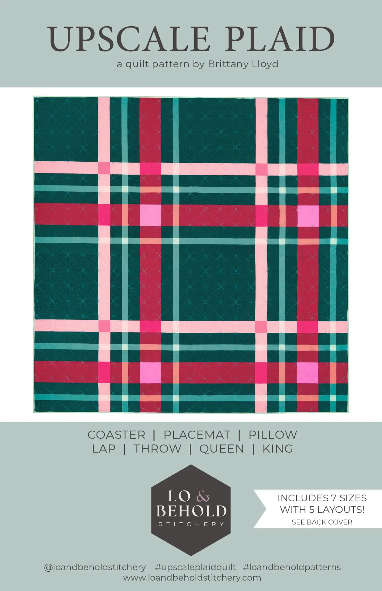 Lo & Behold Stitchery Lo & Behold Stitchery Upscale Plaid Quilting Pattern