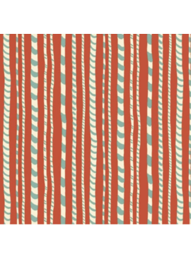 Liberty SALE Festive Fair Candy Cane Stripe Red A