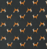 Moda Woodland Wonder Midnight Fox Trot Black