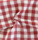 Fableism Supply Co Queen of Hearts Gingham Dobby Hearts in Cherry