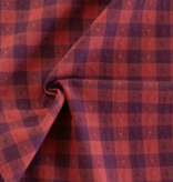 Fableism Supply Co Queen of Hearts Gingham Dobby Hearts in Maraschino