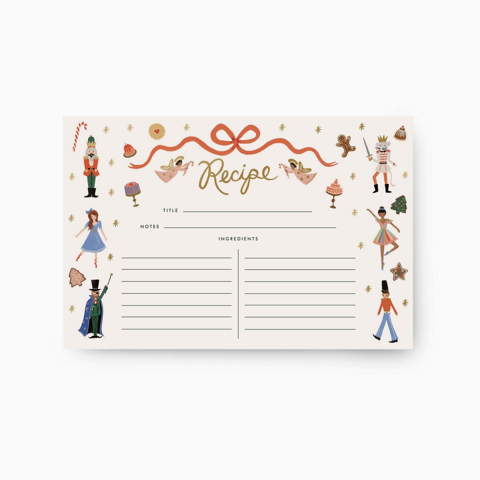 Rifle Paper Co SALE Rifle Paper Co. Nutcracker Recipe Cards (Pack of 12)