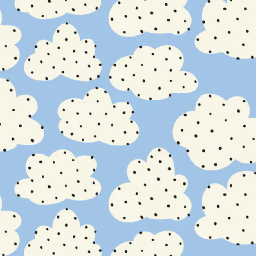 Cloud 9 Fabrics Cloud9 Organic Spotty Sky Laminated Coated Cotton