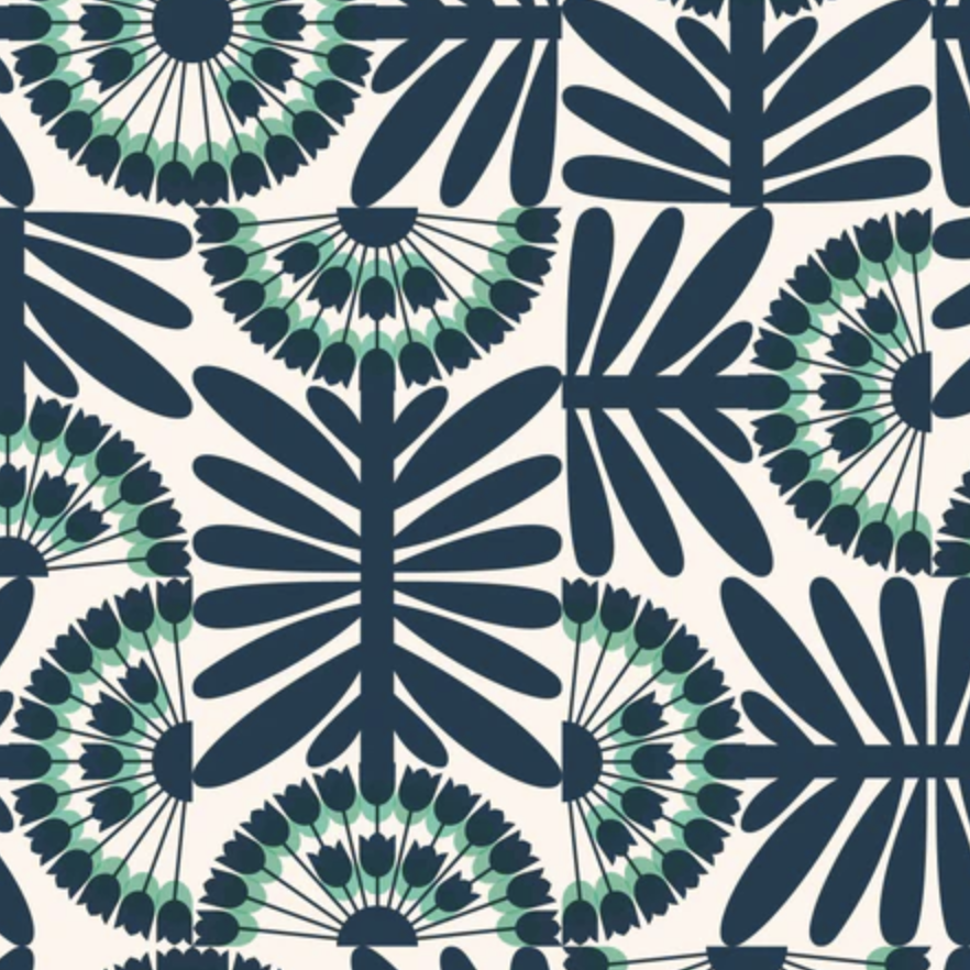 Cloud 9 Fabrics Cloud9 Organic Retro Rotating Allium Laminated Coated Cotton