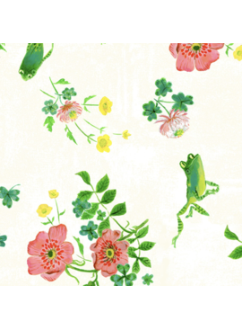 Windham Fabrics Heather Ross By Hand Frog Spring White