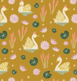 Cloud 9 Fabrics Floral Frenzy Swan Lake
