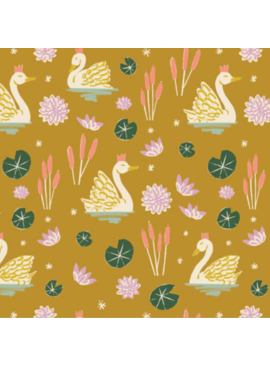 Cloud 9 Fabrics Floral Frenzy Swan Lake