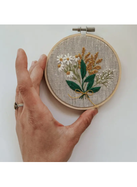 Harvest Goods Co Embroidery Kit Tiny Bow Posy