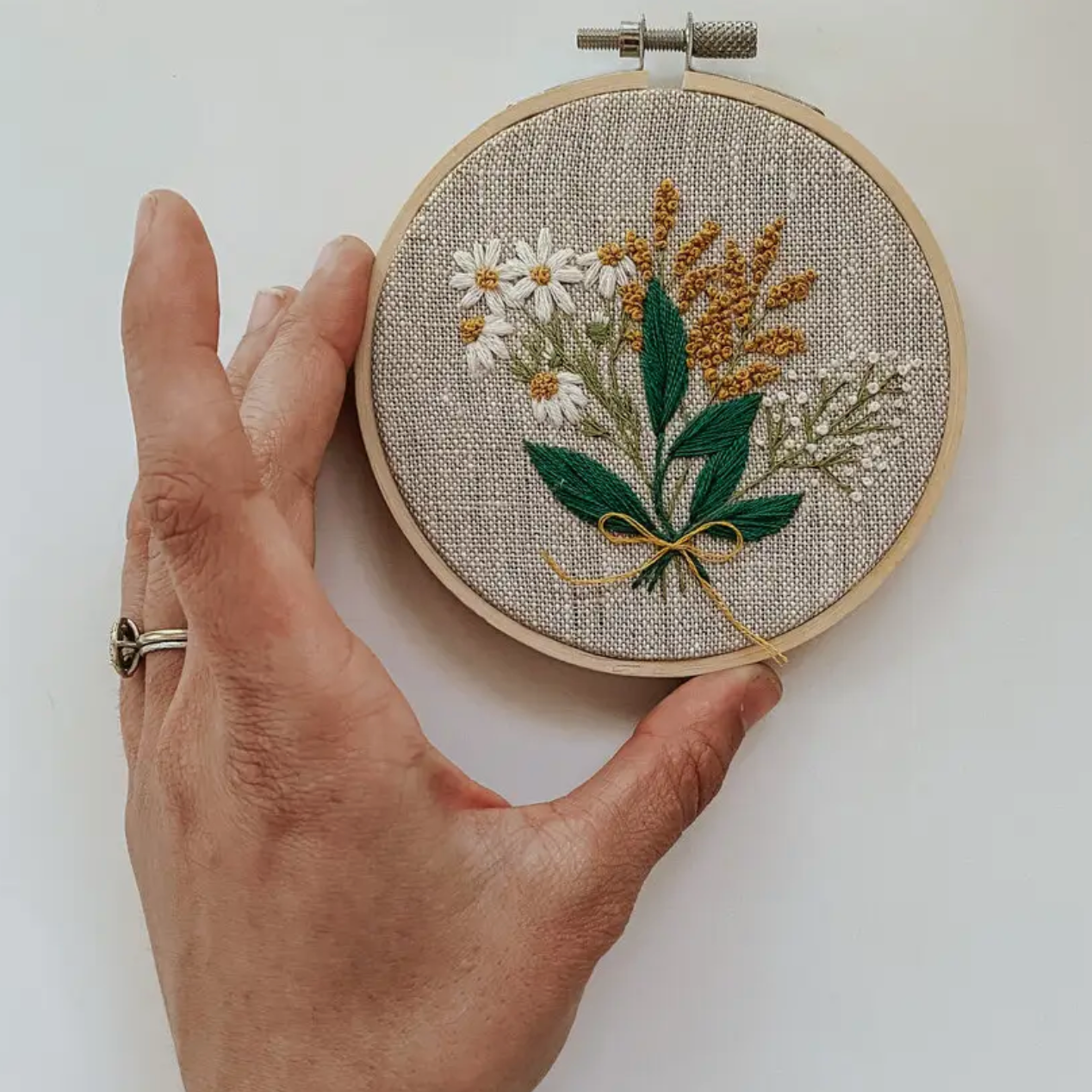 Harvest Goods Co Embroidery Kit Tiny Bow Posy