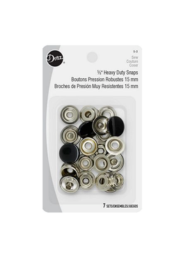 Dritz Dritz Heavy Duty Snaps Black 5/8in Size 24