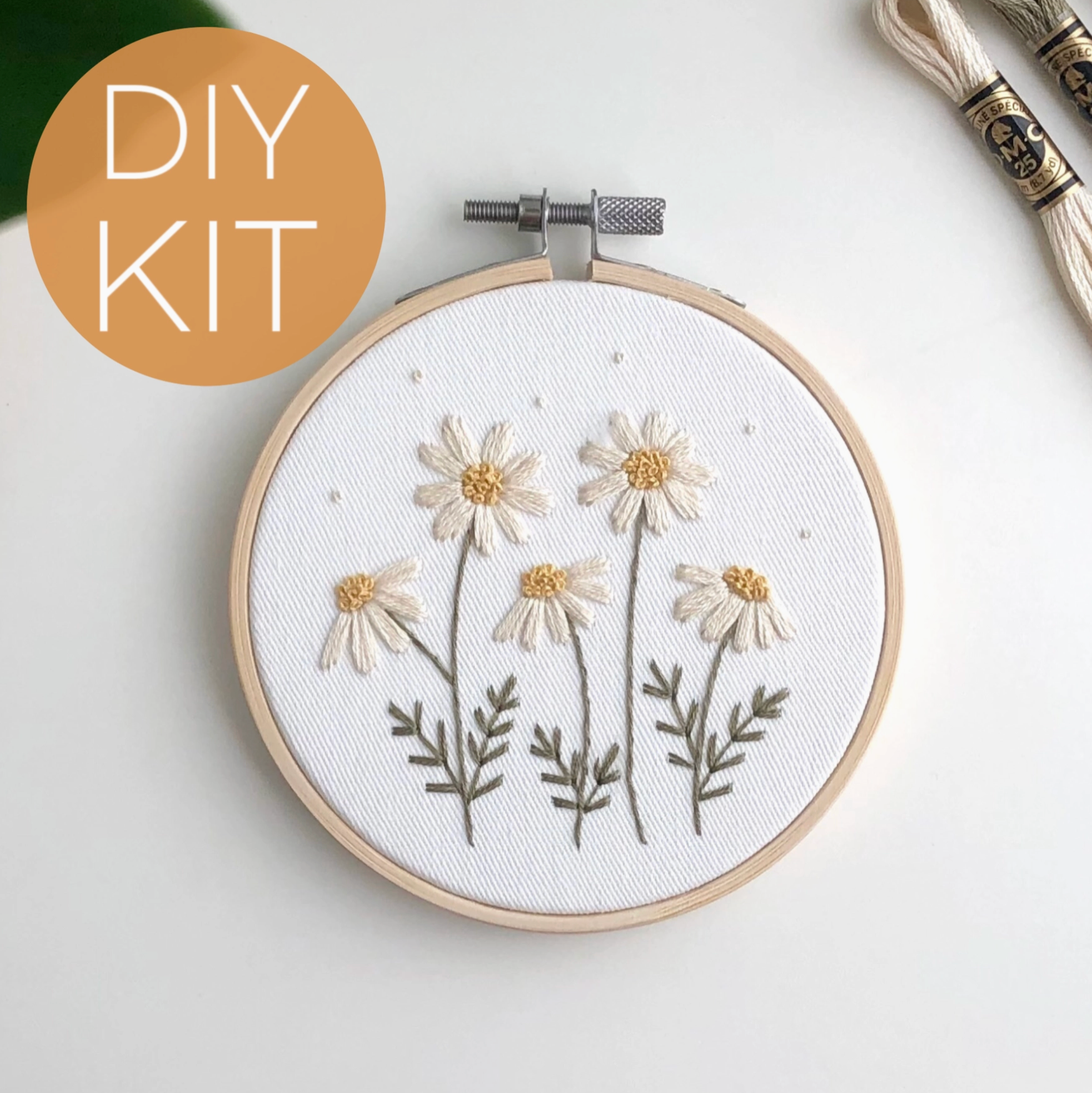 Matryoshka Doll Shop Embroidery Kit Daisies
