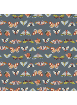 Windham Fabrics Under The Canopy Moonlit Moths Slate