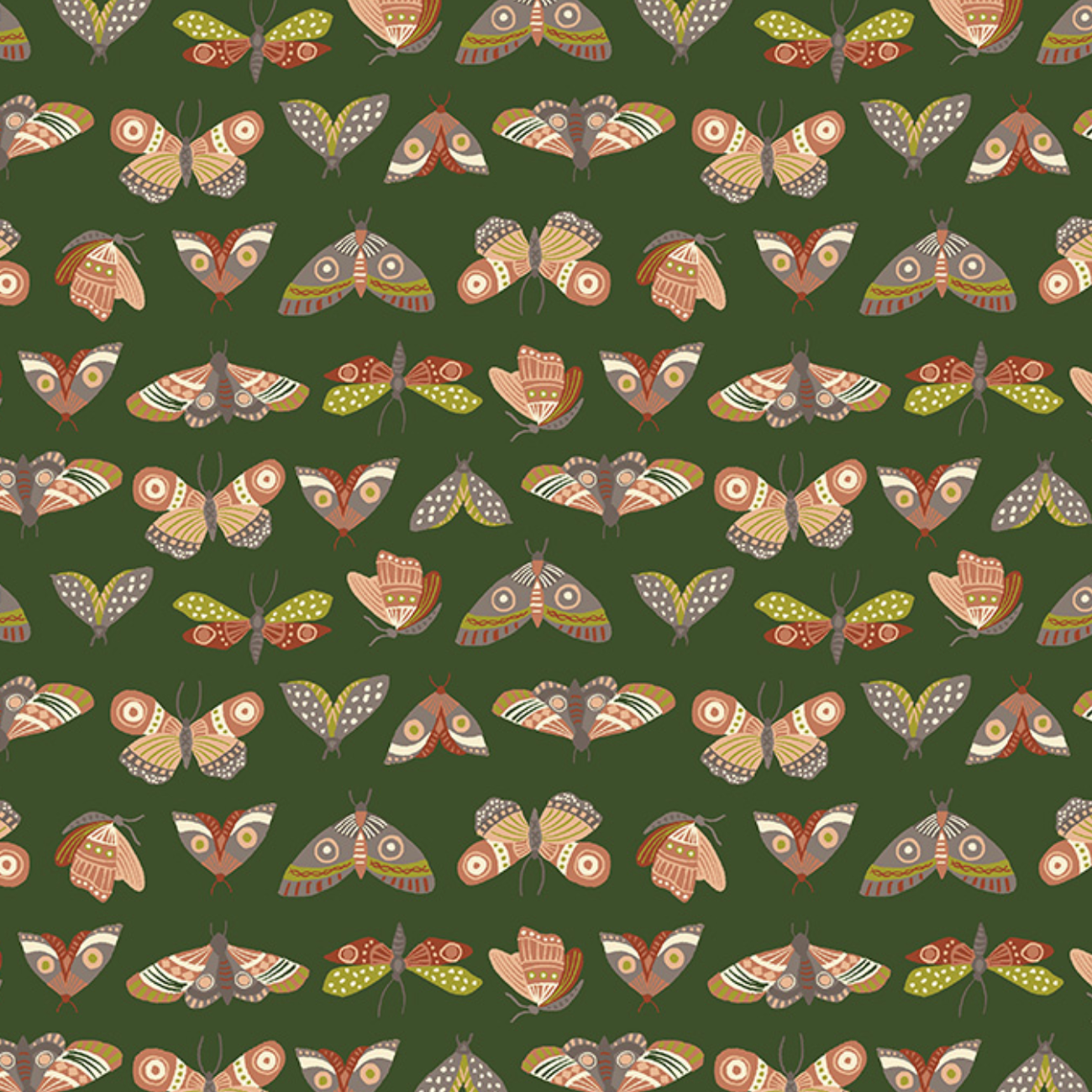 Windham Fabrics Under The Canopy Moonlit Moths Forest