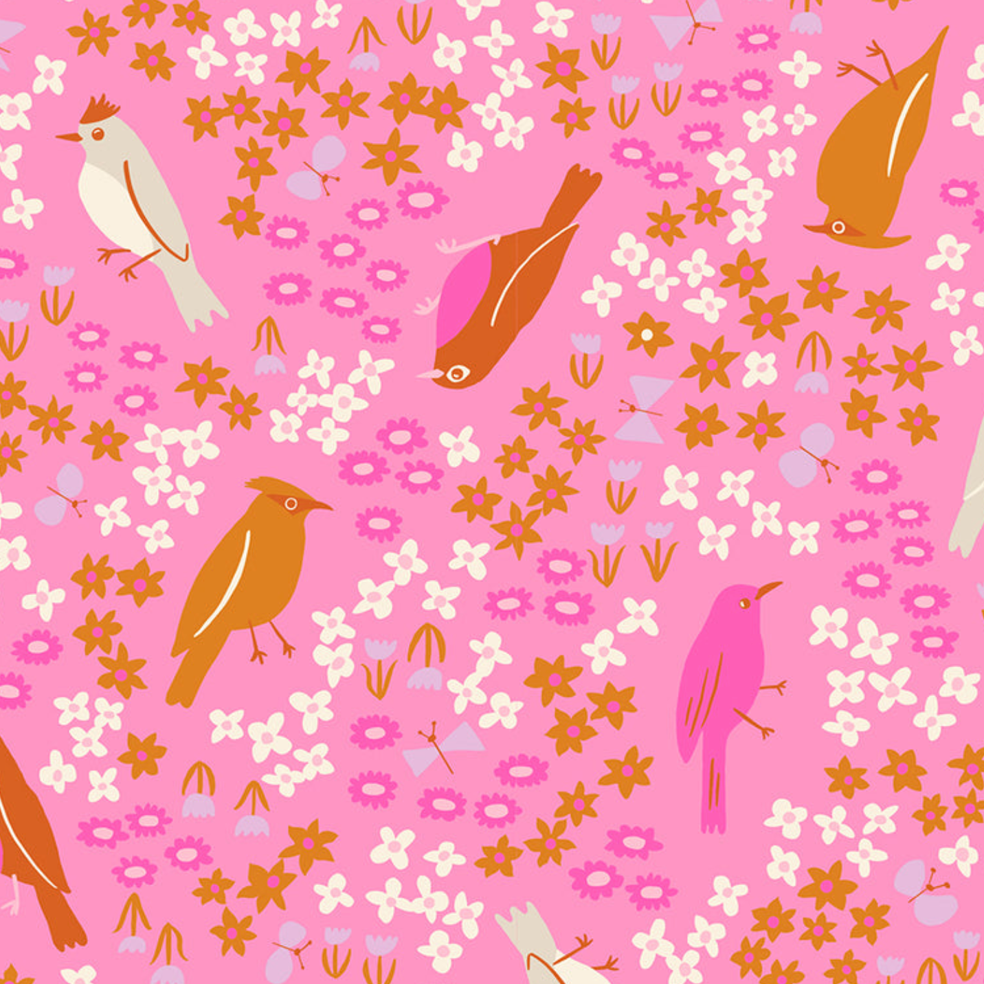 Ruby Star Society Bird Is The Word Floral Flamingo
