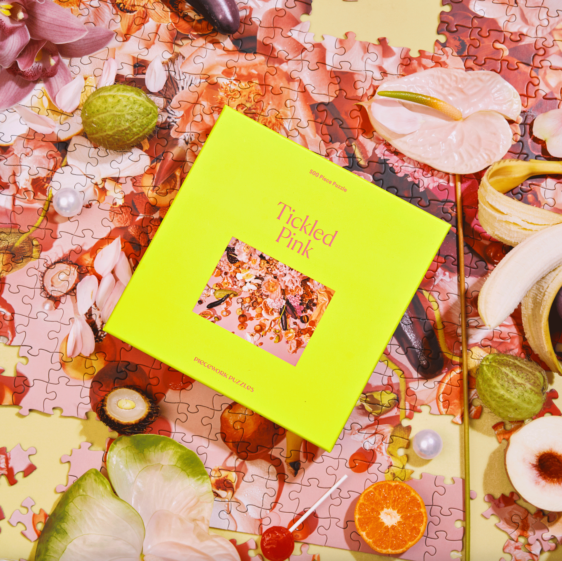 Piecework Puzzles Tickled Pink 500 Piece Puzzle