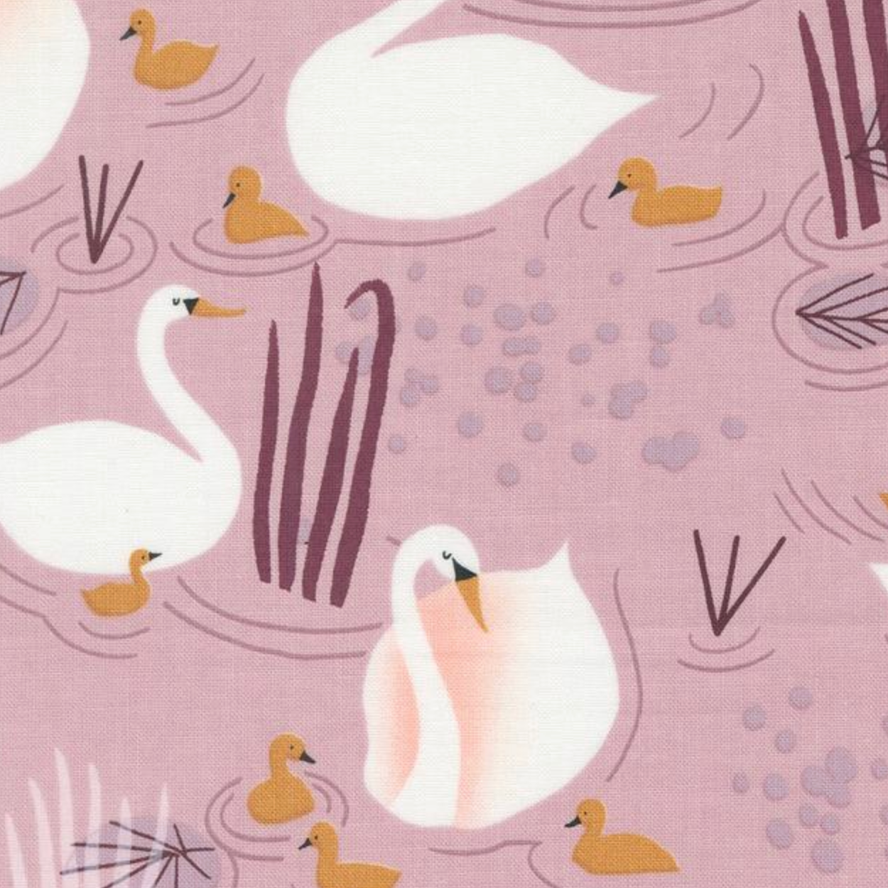 Moda Love Letter Swans Mauve