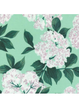 Moda Love Letter Elderberry Blossoms Seafoam