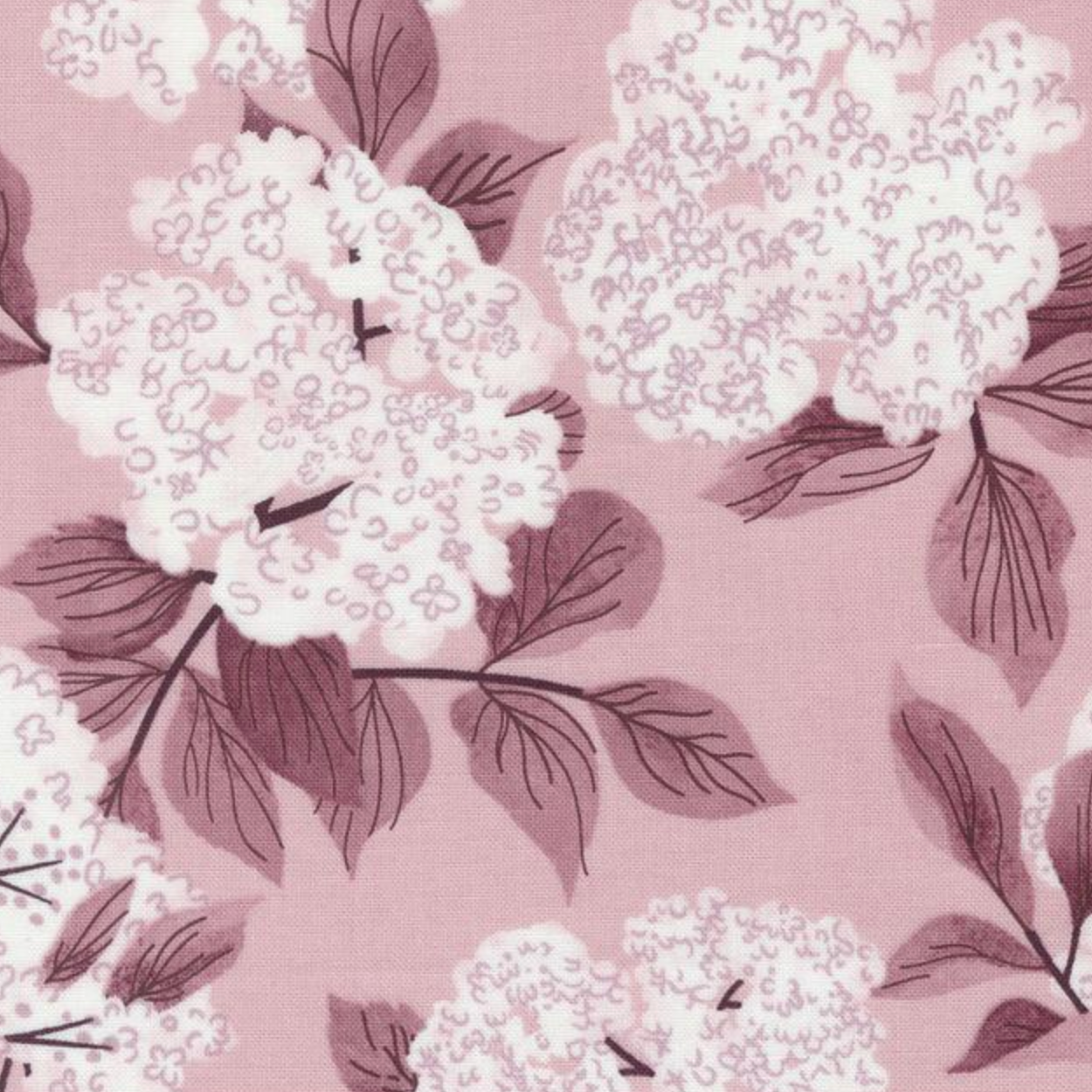 Moda Love Letter Elderberry Blossoms Mauve