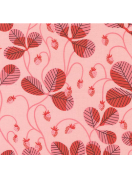 Moda Love Letter Strawberry Vines Light Pink