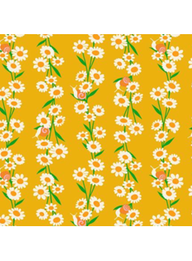 Ruby Star Society Carousel Daisy Chain Florals Goldenrod