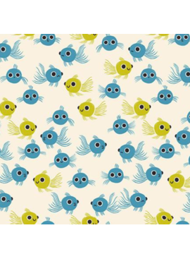 Ruby Star Society Animal Animal Goldfish Vintage Blue