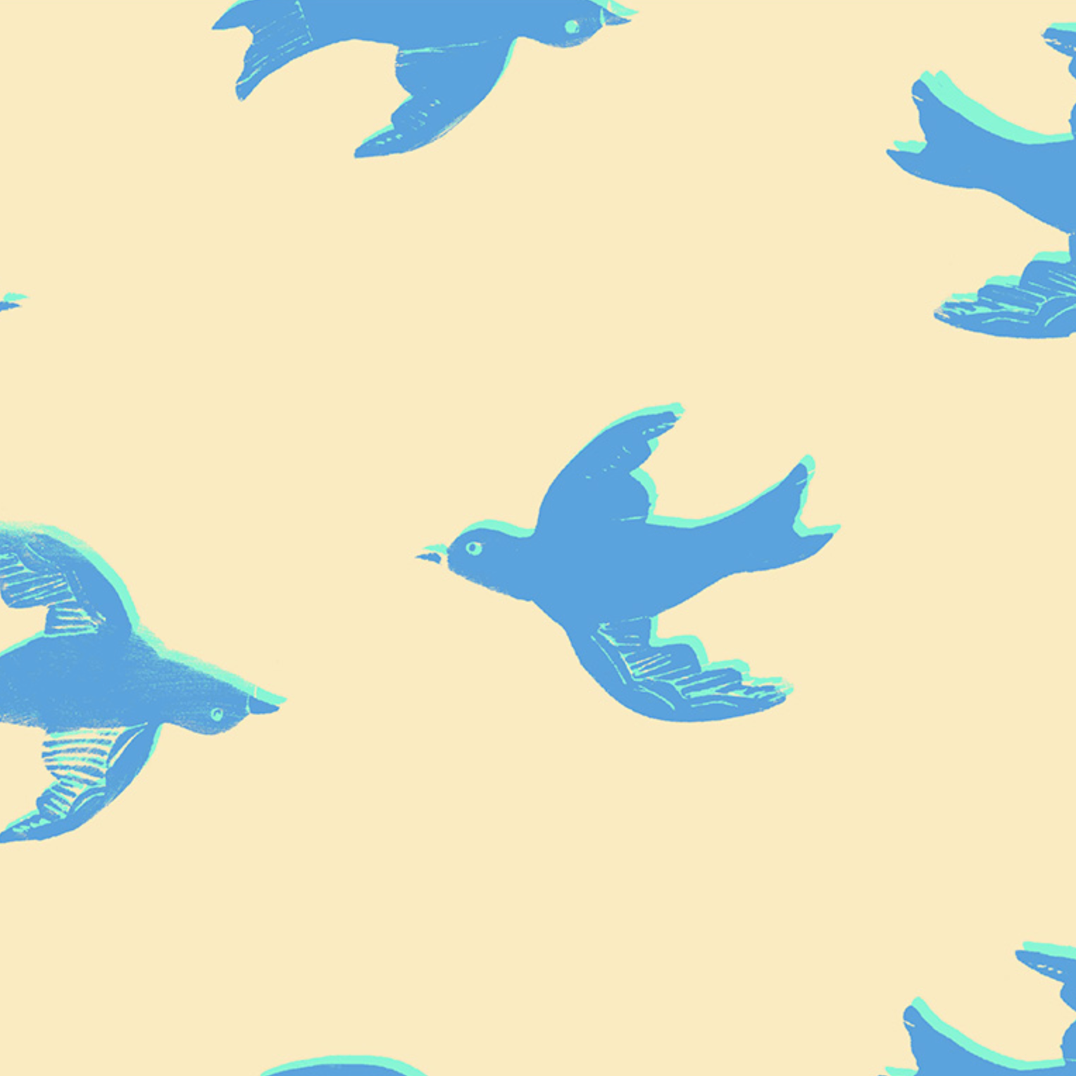 Windham Fabrics Meadows 108" Wideback Bluebird Ivory
