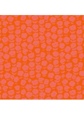 Windham Fabrics Ruby & Bee Blenders Puffy Daisy Capsicum