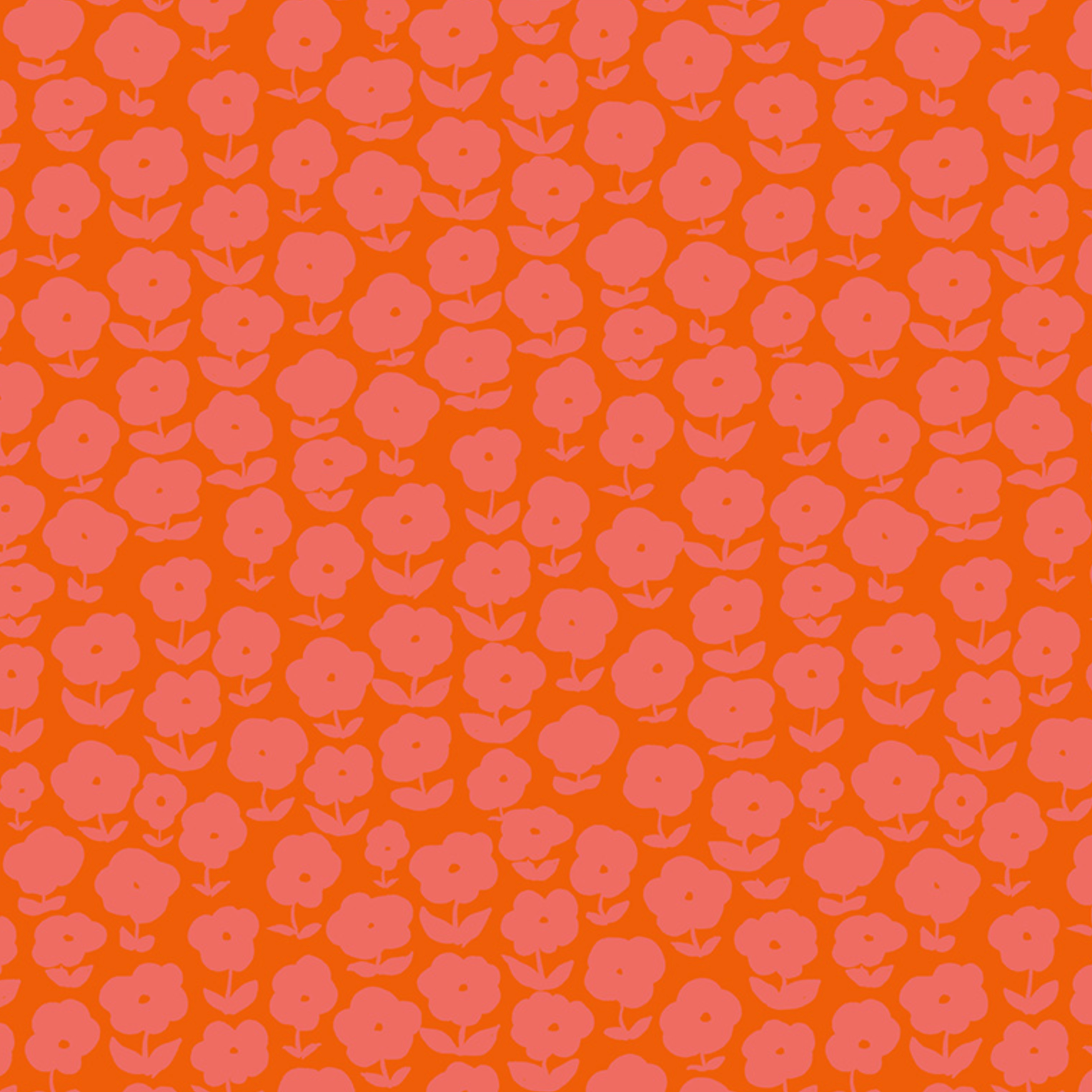 Windham Fabrics Ruby & Bee Blenders Puffy Daisy Capsicum