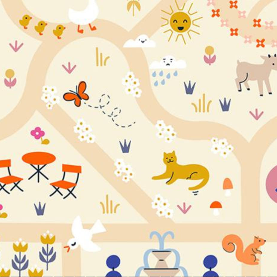 Ruby Star Society Woodland Park Map Parchment
