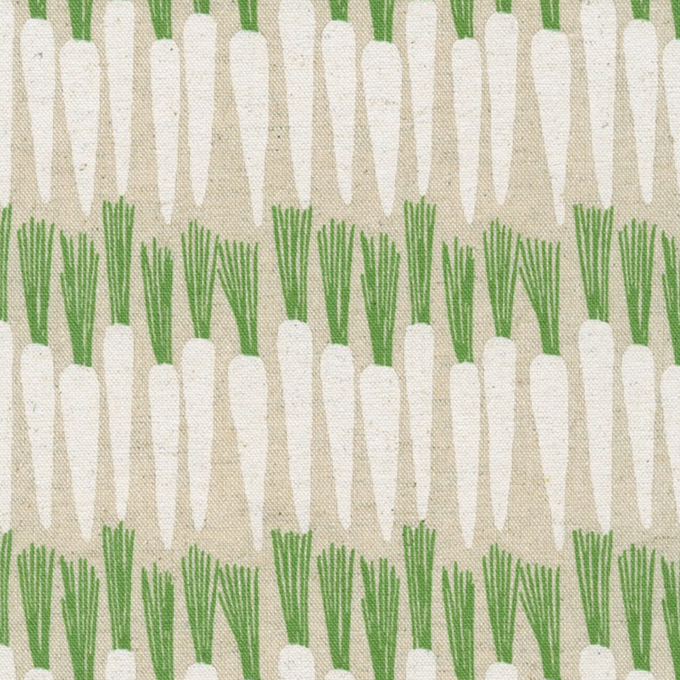 Robert Kaufman Cotton Flax Prints Carrots Neutrals/White