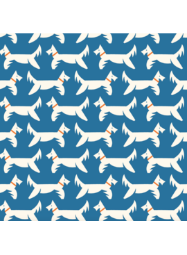 Cloud 9 Fabrics Orchard Deco A Dog's Life Navy