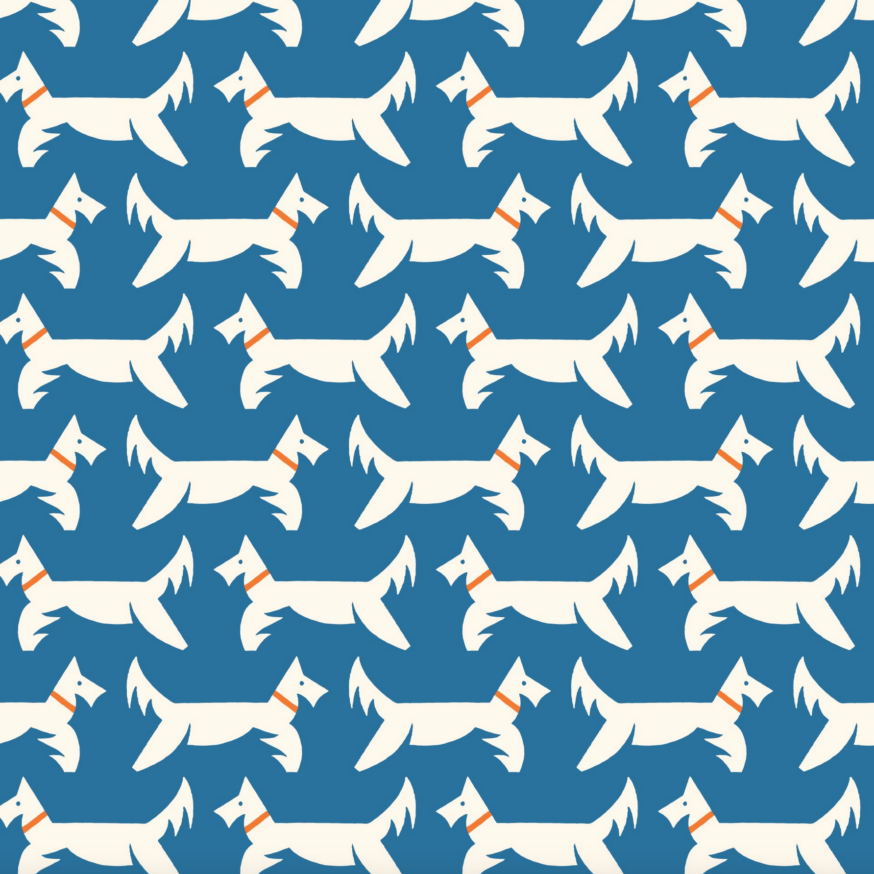 Cloud 9 Fabrics Orchard Deco A Dog's Life Navy