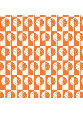 Cloud 9 Fabrics Orchard Deco Holly Tree Orange