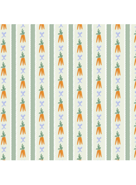 Cotton + Steel SALE Easter by Rifle Paper Co. Carrot Patch Mint