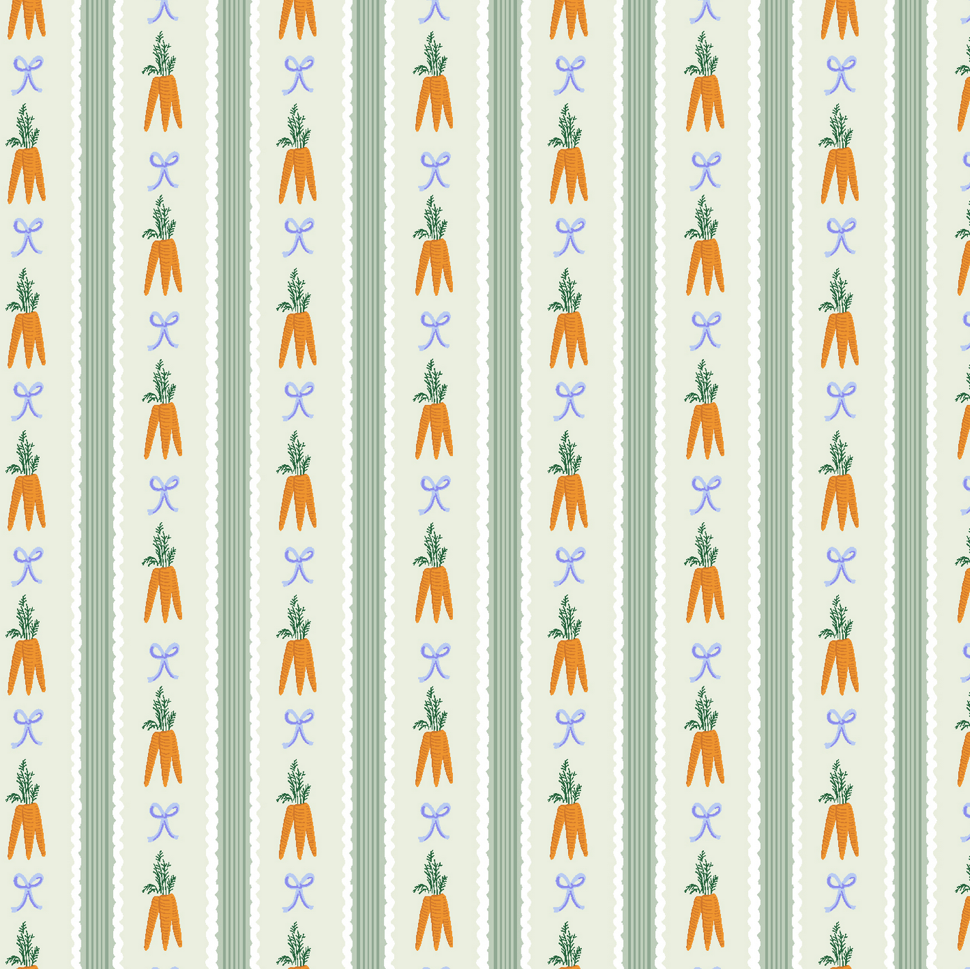 Cotton + Steel SALE Easter by Rifle Paper Co. Carrot Patch Mint