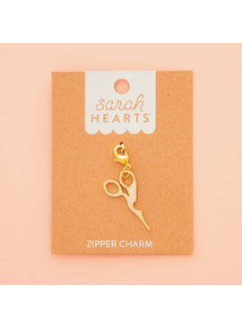 Sarah Hearts Sarah Hearts Gold Stork Removable Zipper Charm