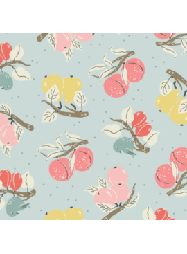 Cloud 9 Fabrics Cottage Garden Orchard Light Turquoise