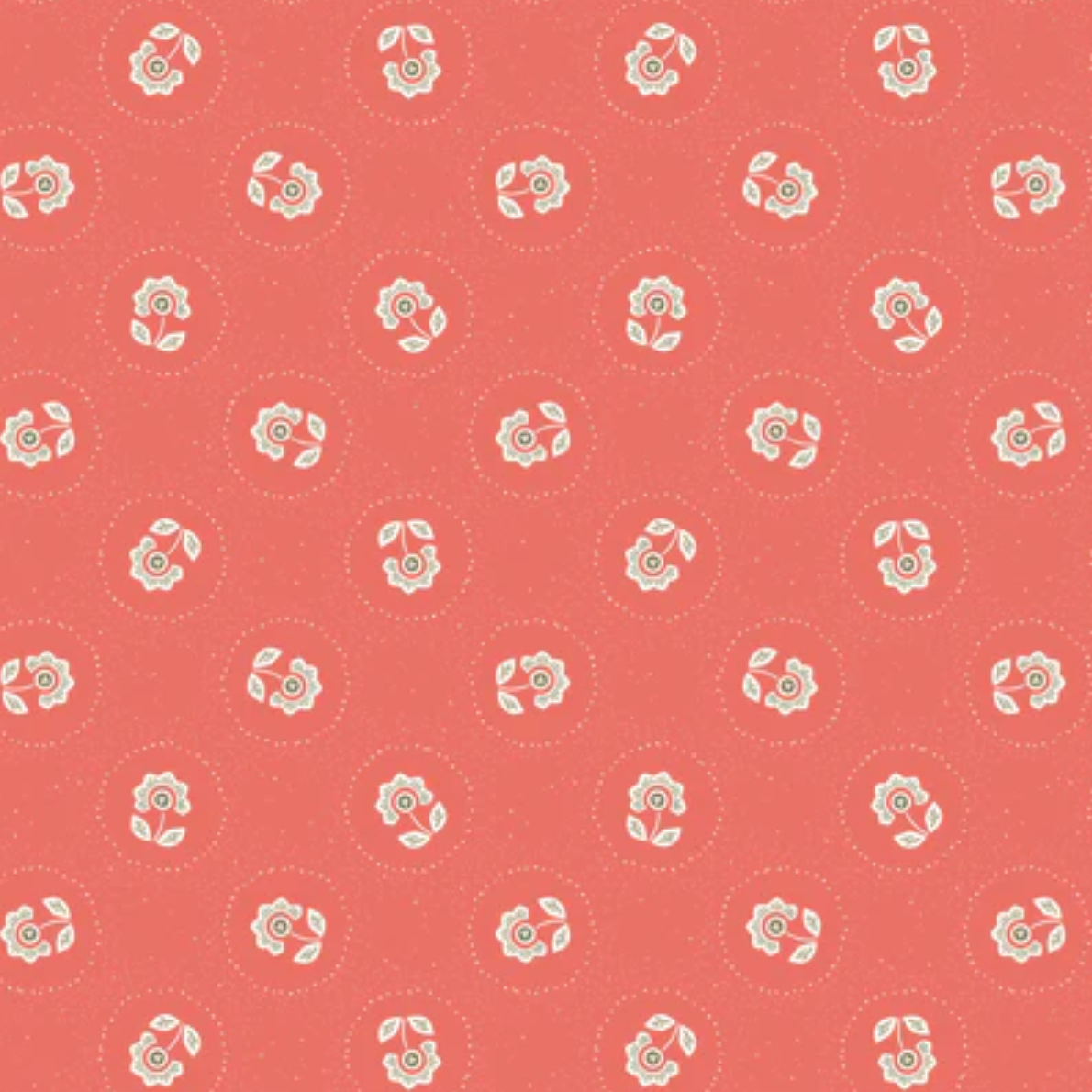 Cloud 9 Fabrics Cottage Garden Blooming Dots Red