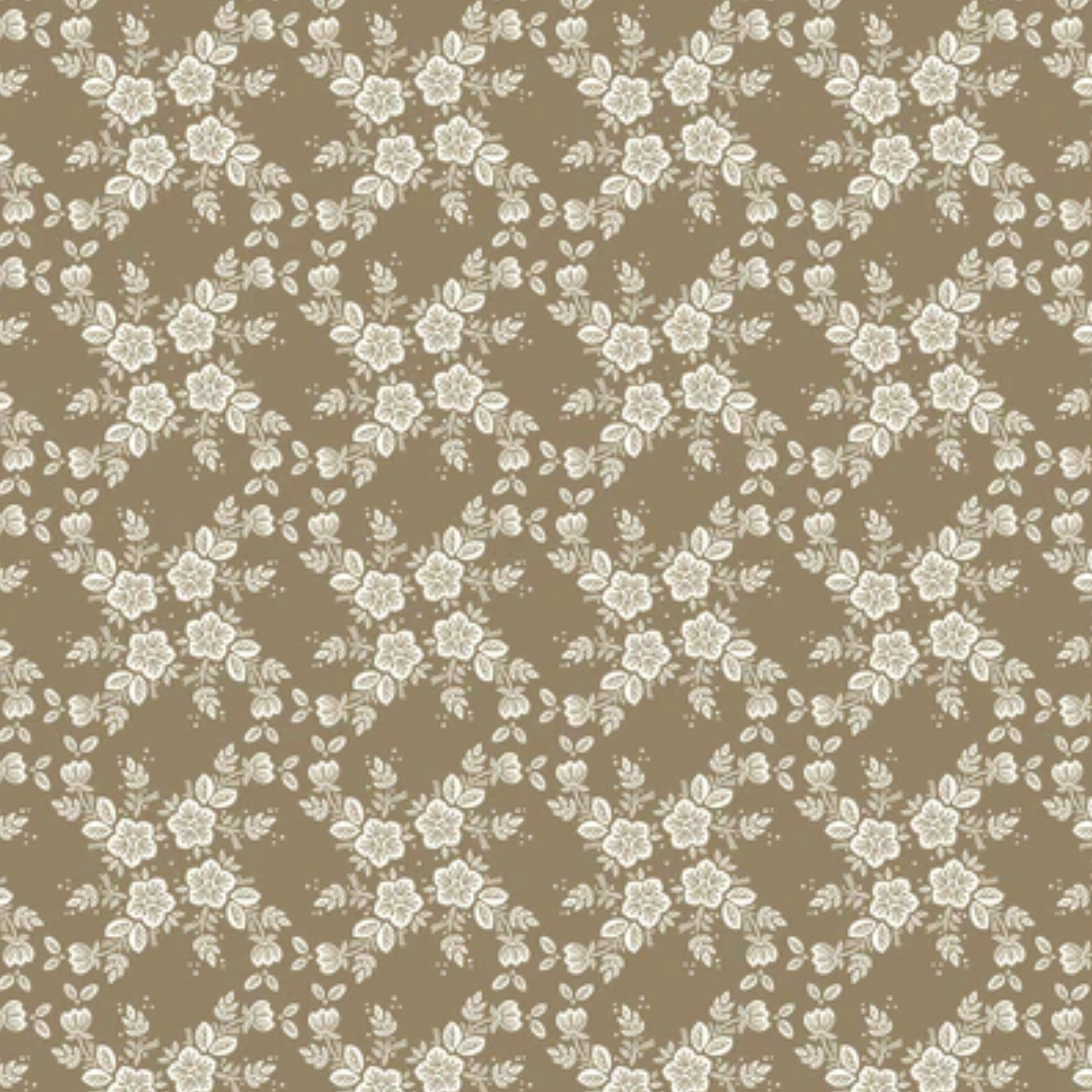 Cloud 9 Fabrics Cottage Garden Lattice Vine Brown