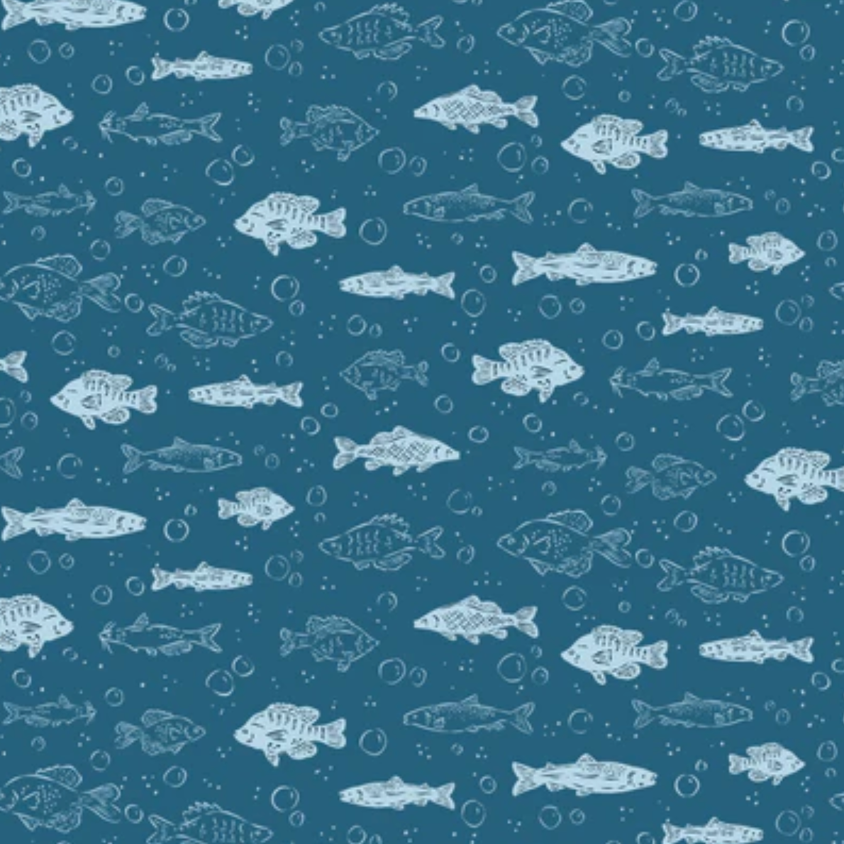 Cloud 9 Fabrics Camp Canine Freshwater Fish