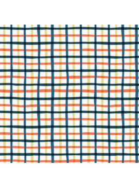 Cloud 9 Fabrics Camp Canine Retro Plaid Red/Gold