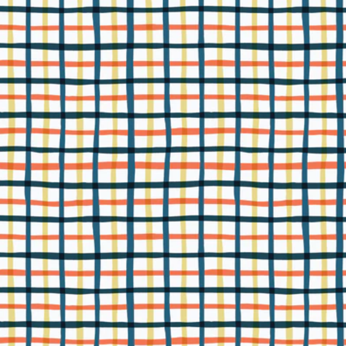 Cloud 9 Fabrics Camp Canine Retro Plaid Red/Gold