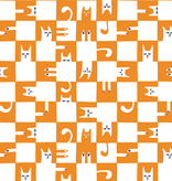Felicity Fabrics Cats & Flowers Checkmate My Heart