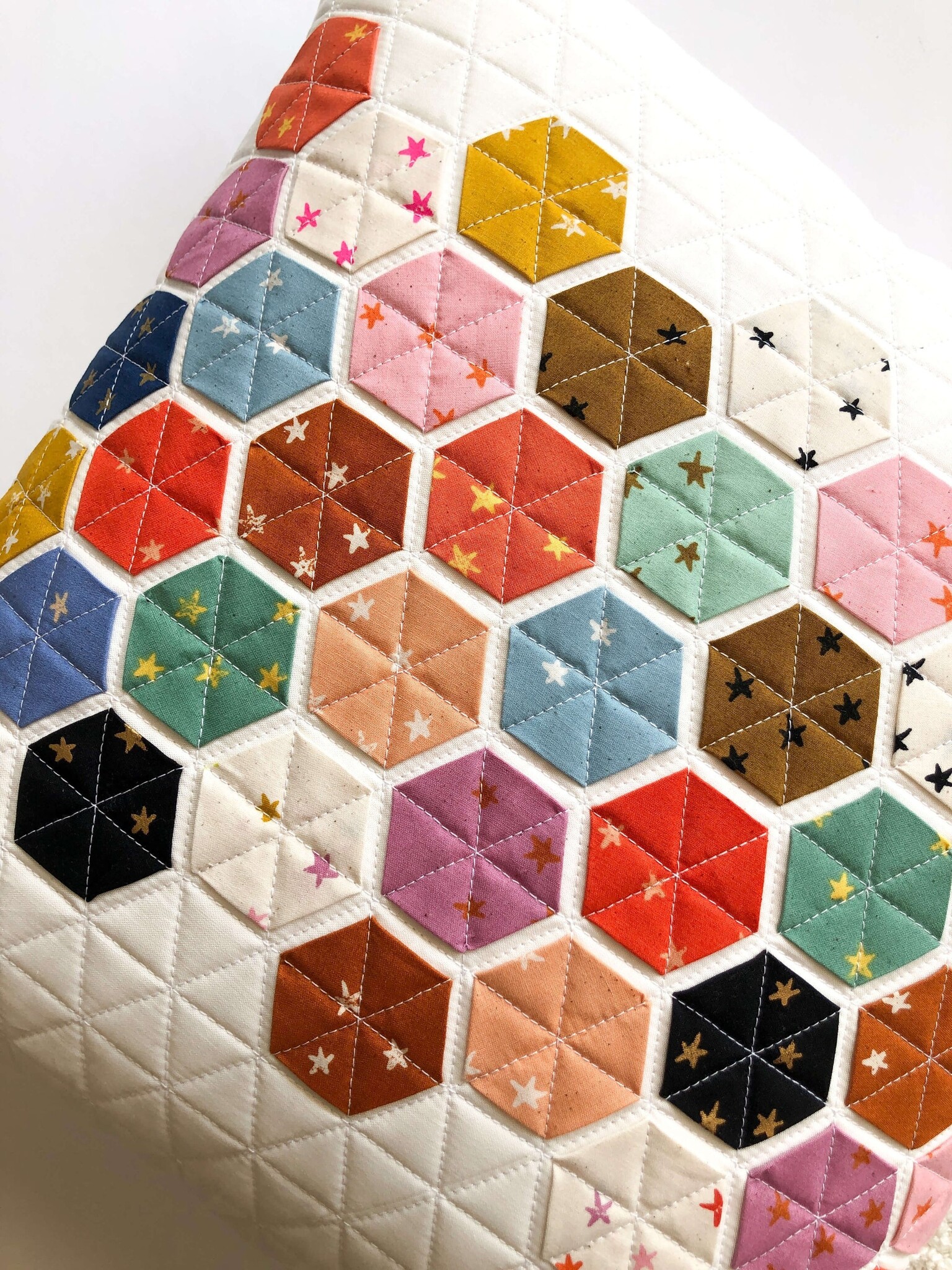 Cath Hall THREE SPOTS LEFT! Beginner: Modern Hexie Pillow, Fridays, July 11th & 18th, 4pm-7pm