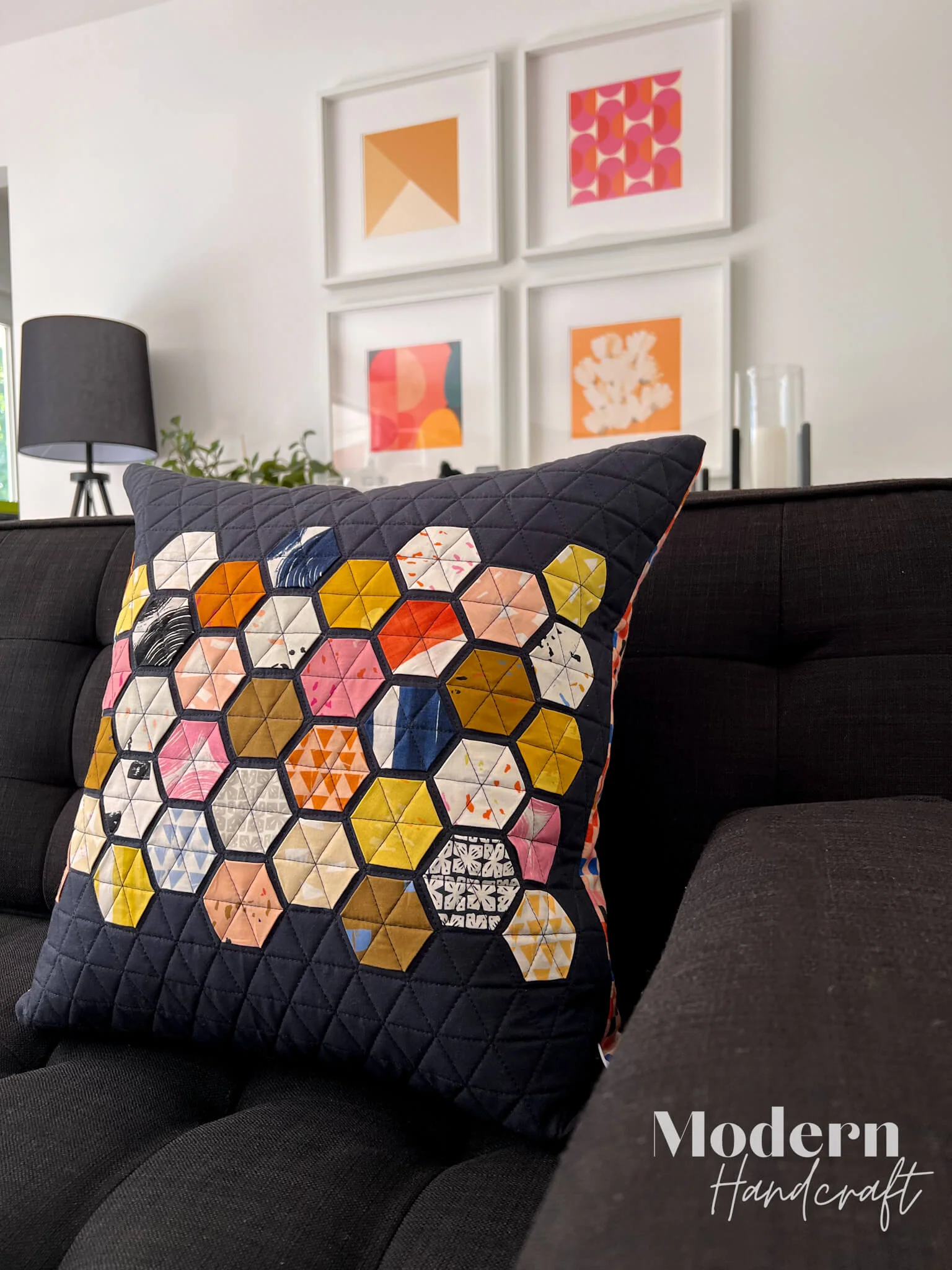 Cath Hall THREE SPOTS LEFT! Beginner: Modern Hexie Pillow, Fridays, July 11th & 18th, 4pm-7pm