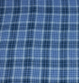 Fabric Merchants Keady Pure Linen Plaid Blue/White