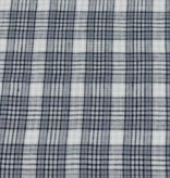 Fabric Merchants Keady Pure Linen Large Plaid Natural/Navy/Red