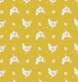 Cloud 9 Fabrics Happy Homestead Happy Hens Gold