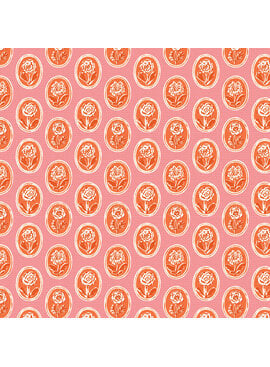 Cloud 9 Fabrics Happy Homestead Pressed Flowers Pink/Orange