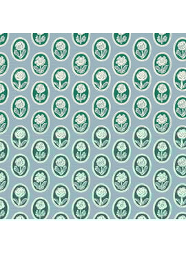 Cloud 9 Fabrics Happy Homestead Pressed Flowers Blue/Green